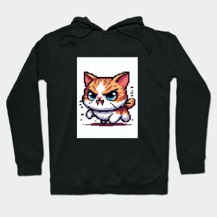 Funny cat pixel art Hoodie